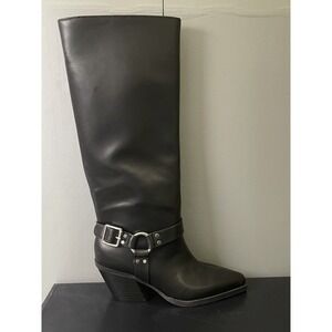 INC International Concepts Boots Womens Size 7.5 Black Jameap Western Knee High